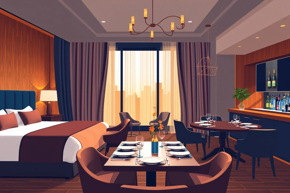 Cobalt King room details leading to an Entertainment Zone table and Entertainment Zone lounge setting